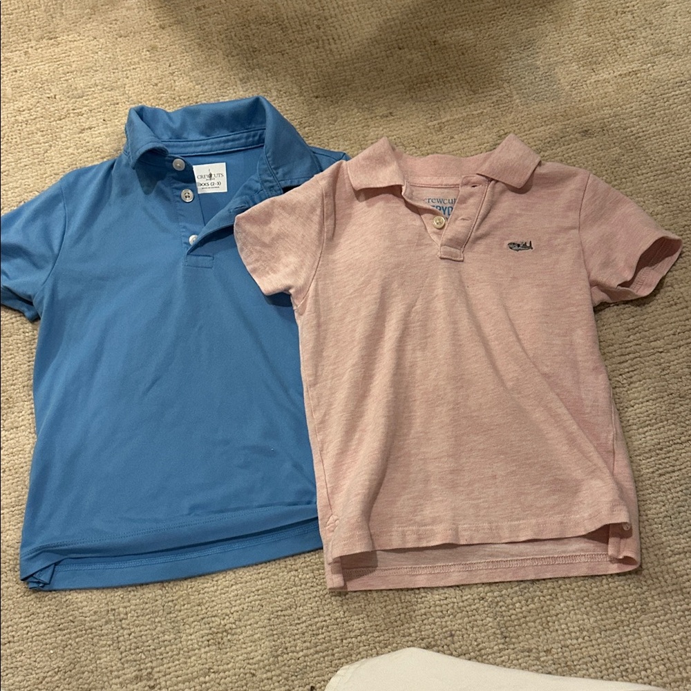 Crewcuts Kids Polo Shirts - Blue and Pink